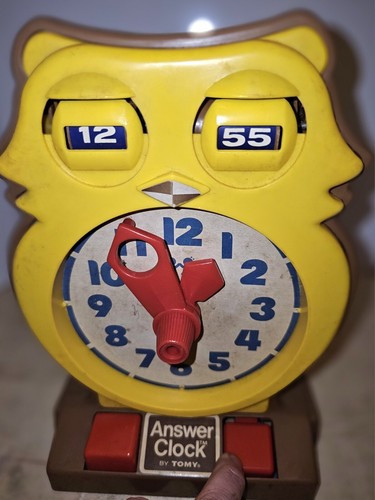 Reloj juguete búho vintage años 70 - Reloj contestador de Tomy (c.1975) - Imagen 3 de 4