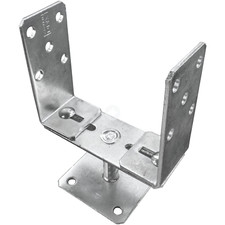 Heavy Duty Galvanised Adjustable Metal Brackets for Fence Post Repair to Concret