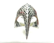 925 MEN WOMEN SILVER SKULL RING Macabre Unisex Tribal Band