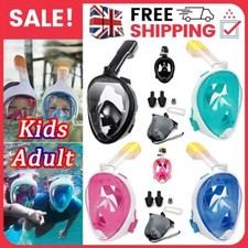 Adult Kids Full Face Snorkel Mask Snorkeling Set Diving Goggles For GoPro Swim