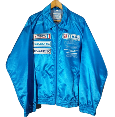 希少 NISSAN CALSONIC R89C ルマン24 ナイロンジャケット Vintage 1989 Nissan R89C Calsonic Racing Staff 24 Hours Le Mans