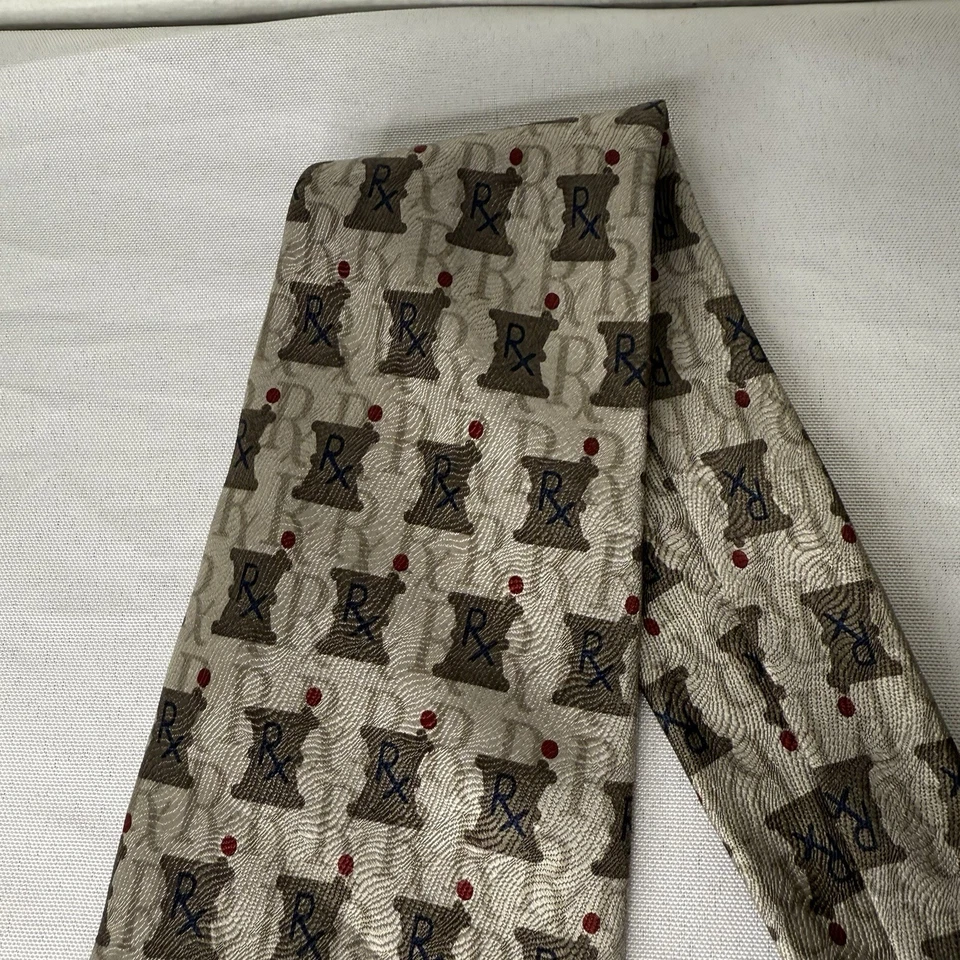 Corbata de cuello Ralph Marlin Pharmacist tonal para hombre RX Lisa M Davie Foto 4 de 4