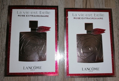 Lancome La vie est belle Duft Probe Duftkarte Liquatouch Parfumkarte sammeln 2x