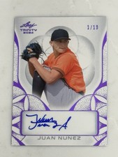 Juan Nunez 2024 Leaf Trinity Purple Foil Auto Autograph #BA-JN1 #1/10