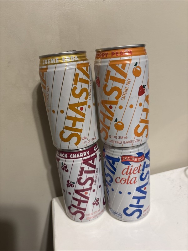 Shasta Soda Cans 4 Flavors Vintage