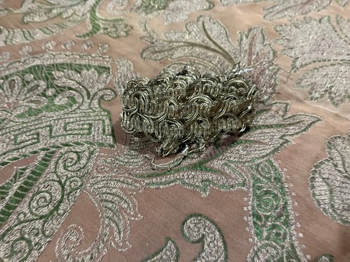 Vintage Metallic Braided Gimp Trim – 1.25" Wide x 24" Long - Picture 5 of 6