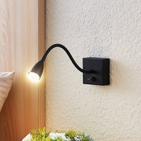 Lindby Led Wandleuchte, Wandlampe Innen 'Jolka' (Modern) In Schwarz Aus Metall (