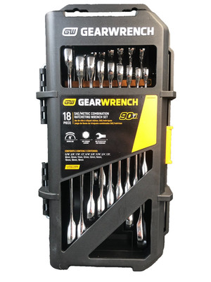 GEARWRENCH PRO COMBINATION RATCHETING WRENCH TOOL SET 18-PCS 90-Tooth GWD18RWS