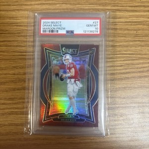2024 Panini Select - Maroon  Drake Maye #27 Red Prizm /149 (RC)