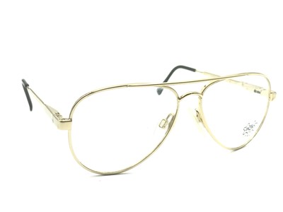 Luxottica 1110 GEP 18k Gold Aviator Sunglasses Frames 50-13 130 Italy NOS 