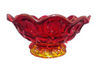 Vintage Red Amberina L E Smith Moon and Stars Glass Fruit Bowl — photo 1