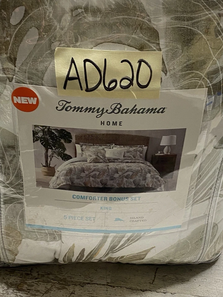 Juego de 5 edredón Tommy Bahama Raw Coast Queen nuevo Foto 2 de 4