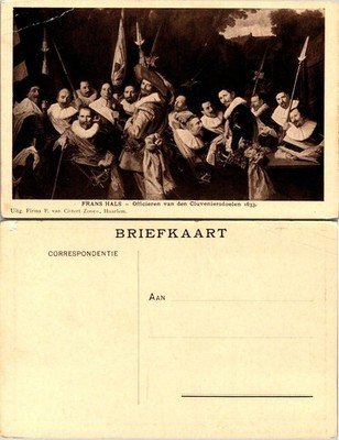 Frans Hals Postcard Briefkaart Officieren van den Cluveniersdoelen 1633 Unposted