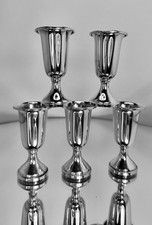 Vintage Web Sterling Silver #28 Cordial/Shot Glass/Goblet Set of 5