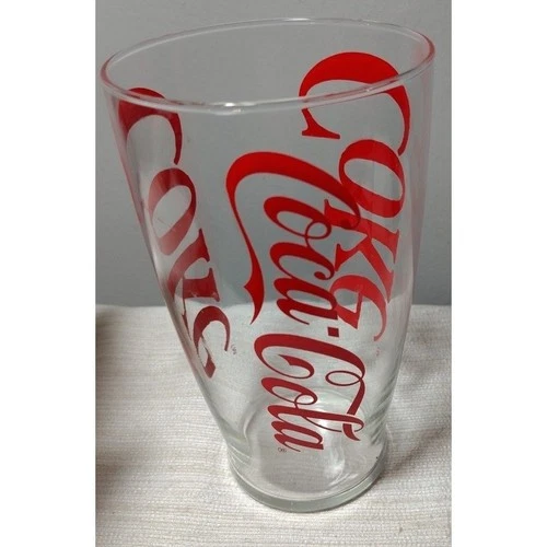 Vintage Large 1970s Coca-Cola Glass Barware Coke nostalgic collection