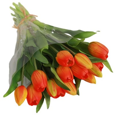 Künstlicher Tulpenstrauß mit 7 Blumen ideale Hochzeitsdekoration in ROSA