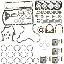 Engine Rebuild Kit - Less Bearings - Standard Pistons Fits Ford 7000 7600 7700