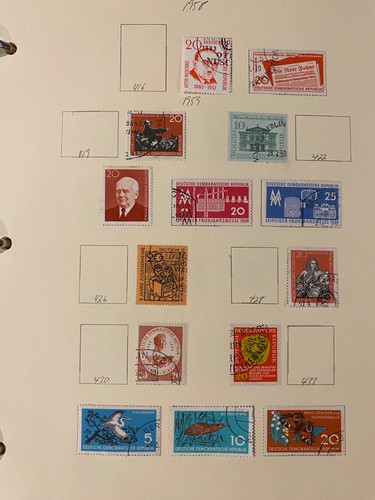 German Stamps hinged on pages 1950s-60s Hundreds See Video 1398 - Picture 16 of 24
