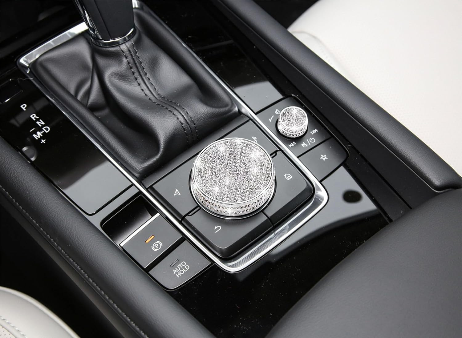 Bling Media Control Volume Knob Bling Crystal Shiny Accessory Interior Cover Fit