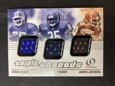 2001 Fleer Legacy #TT-HTJ Travis Henry/Anthony Thomas/James Jackson TRIPLE PATCH