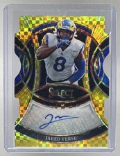 Jared Verse 2025 Panini Select #SP-JVE Gold Prizm Die-Cut Signatures Auto /10