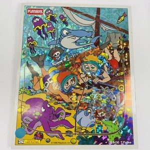 Vtg 1996 Playskool Holographic 7 Piece Preschool Board Puzzle Underwater Scuba