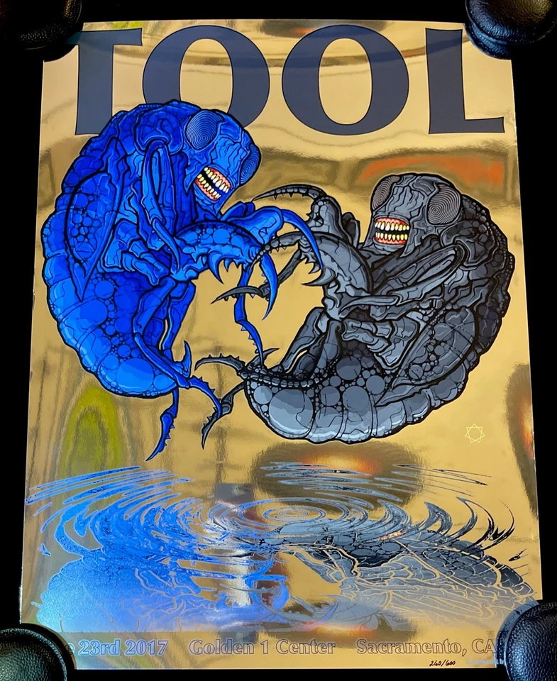 Tool Concert Poster 6/21/17 San Jose CA Silver Foil 2017 Adam Jones 260/600 READ - Image 2 of 4
