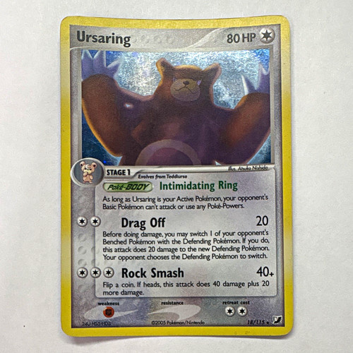 Pokemon TCG Ursaring 18/115 EX Unseen Forces Holo Rare 80 HP EN 2005