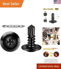 650Pcs Black Self Tapping Screws for Metal