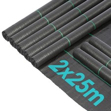 4m x 100m (8 Rolls) 110gsm Weed Control Membrane Garden Fabric Ground Cover