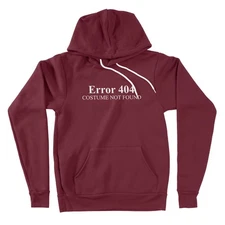 Error 404 Costume Not Found Unisex Hoodie Sweater Funny Halloween Sarcastic Tech