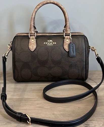 Coach Rowan Satchel/C-Body Bag In Signature Walnut/ Tan;CY679;BNWT:Retail: $398 - Picture 10 of 24