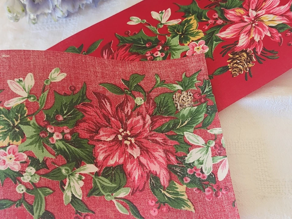 Large galon ancien rouge grosse fleur 10, 5 cm au métre XXL  B9 - Photo 3/4