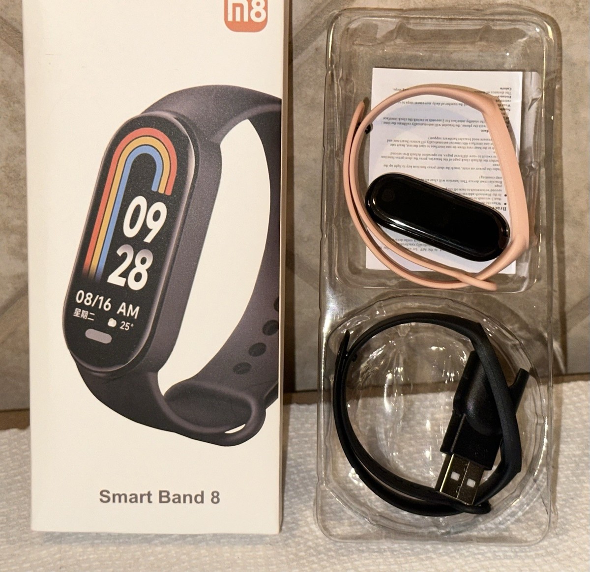 Xiaomi Mi Band Black Pink Smart Bracelets Display Heart Rate