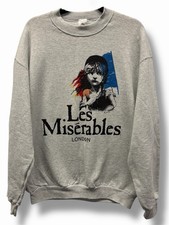 Vintage 1986 Les Miserables London Sweatshirt Cosette Graphic Broadway Size L