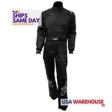 Zamp ZAMR010003XXXL Black 3XL Fire Retardant Cotton Driving Suit SFI 3.2A/1 