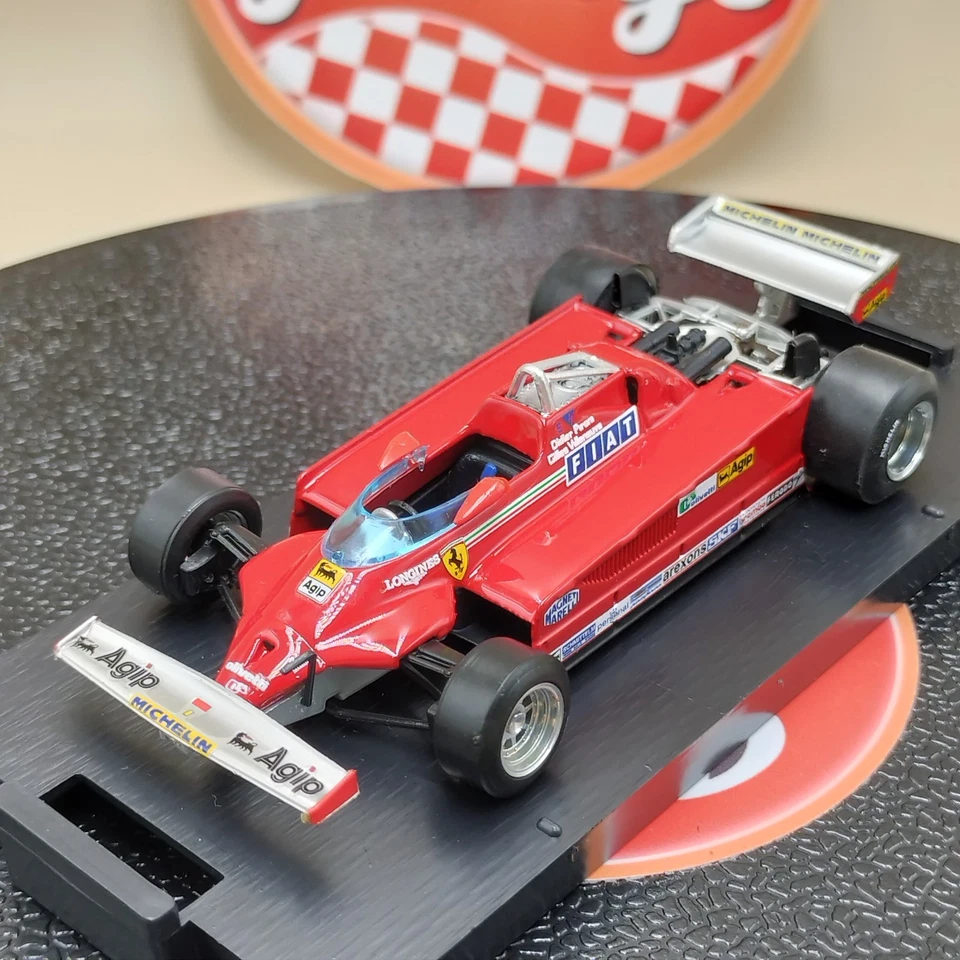 brumm 1/43 Ferrari 126CK turbo Test circuito di Monza 1981 R390B Red - Image 2 of 4