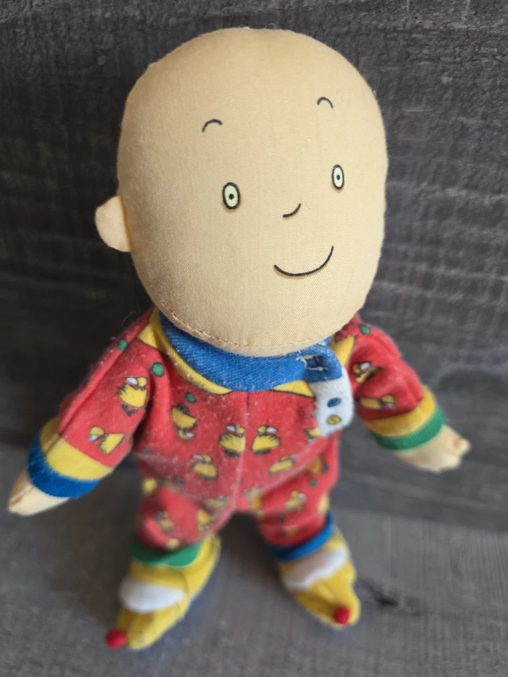 "Pijama Calliou vintage 1996 para dormir 8"" muñeco de peluche juguete de peluche dibujos animados b279" Foto 3 de 4