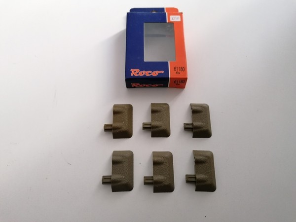 Roco Geoline H0 61180 Lote de 6 Terminales de Balasto de Vía Buen Estado