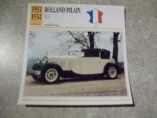 CARTE FICHE ROLLAND PILAIN HL 8
