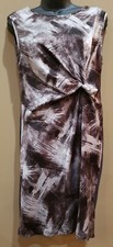 Simply Vera By Vera Wang Gray & Black Medium Shift Dress w Side Twist Detail 