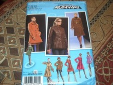 SIMPLICITY 2812 - LADIES 3 STYLE-2 LENGTH COAT or JACKET PATTERN 4-22 FF