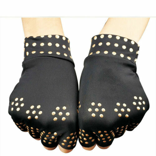 2Pairs Copper Arthritis Compression Gloves Hand Support Joint Pain Relief Magnet - Bild 3 von 12