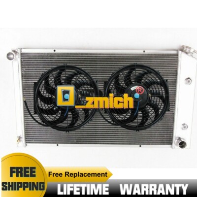 3 Core Kühler Aluminum Radiator for Pontiac Firebird Trans Am 1970-1981 +2 fans