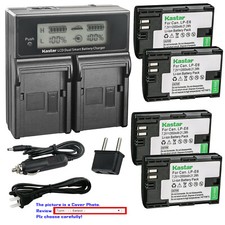 Kastar Battery Fast Charger for Canon LP-E6 LP-E6N LC-E6  Canon EOS 6D Mark II