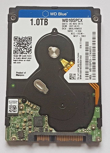 1 TB SATA Western Digital WD10SPCX-21KHST0 5400RPM 16MB HDD 2.5" Festplatte