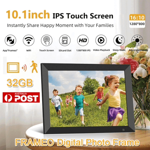 10.1 Inch Frameo Digital Picture Frame 1280x800 IPS HD Touch Screen