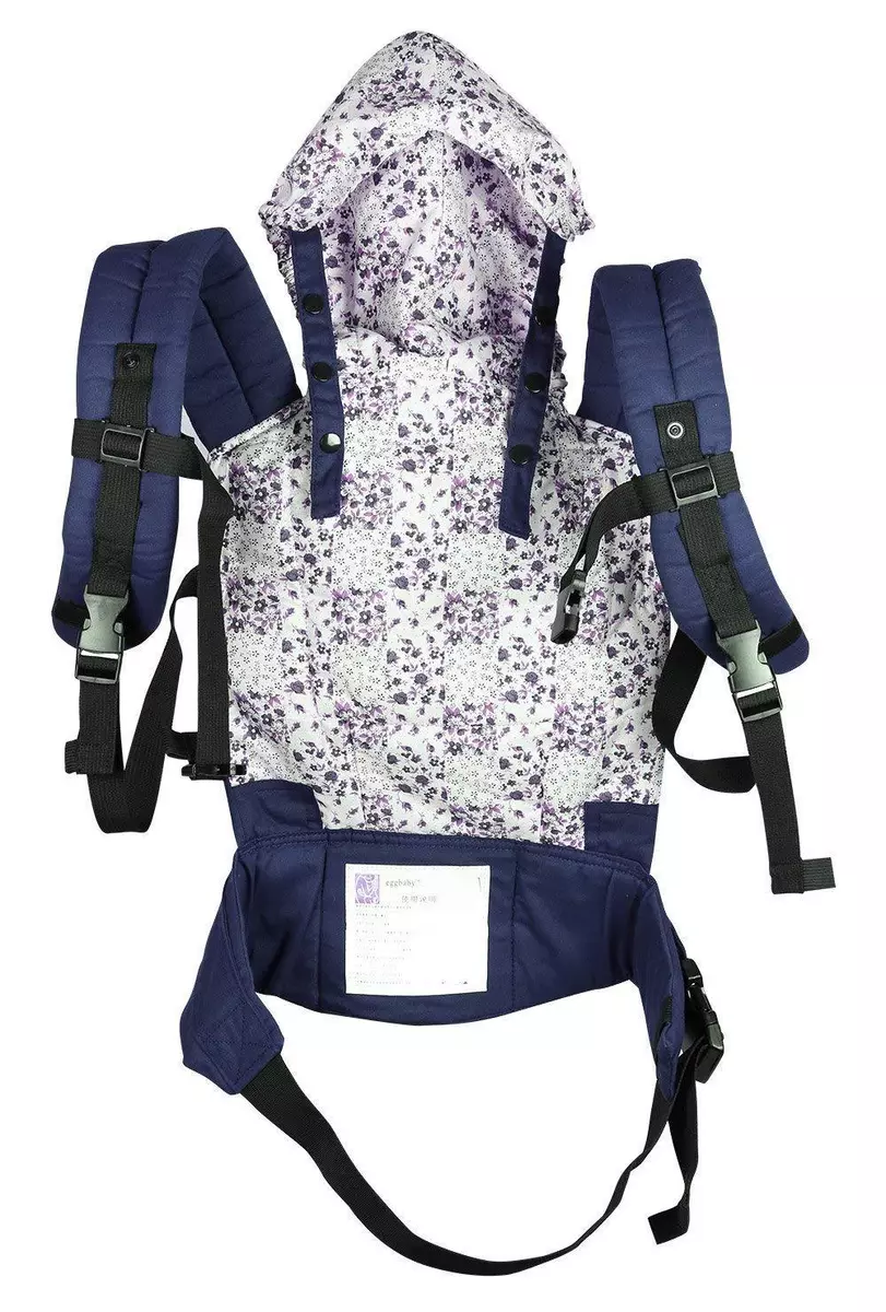 Cotton Baby Carrier Infant Comfort Backpack Buckle Sling Wrap Fashion Blue
