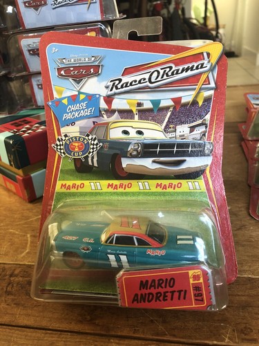 Lot Of 4 New Sealed Retired Disney Pixar Cars Race O Rama Chase Mario Andretti + - Picture 2 of 13