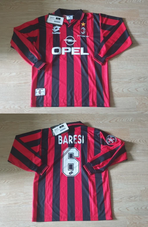 (L) AC MILAN SHIRT JERSEY BARESI TESTIMONIAL ITALIA MAGLIA CAMISETA